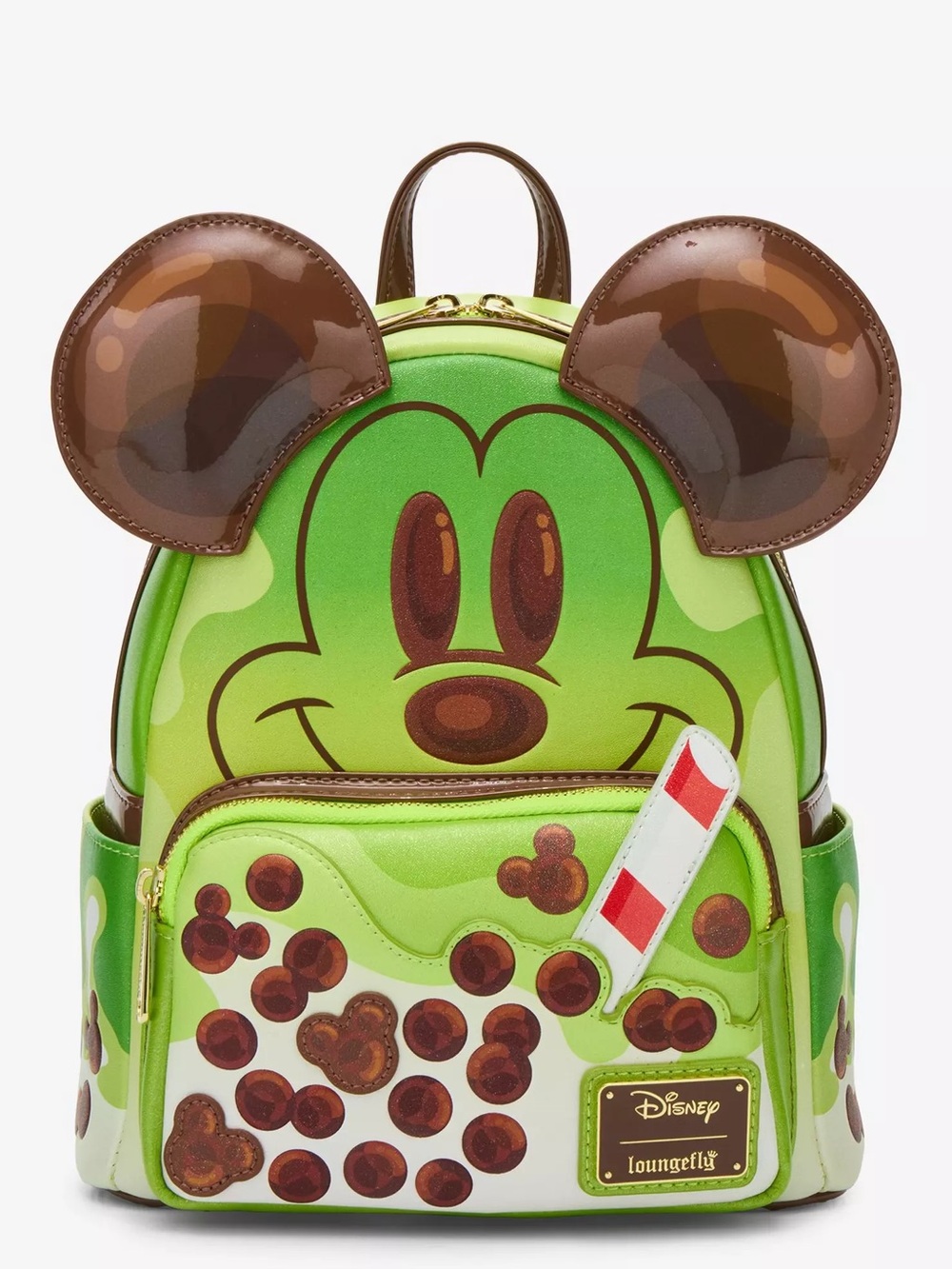 Disney x Loungefly Green Mickey Bubble Tea Mini Backpack